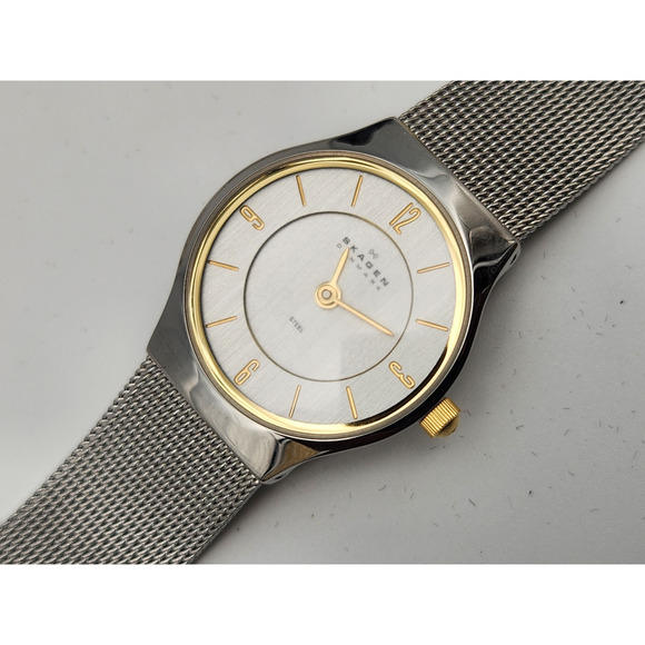 Skagen Denmark 233XSGSC Women's 24mm Stainless Quartz Watch Mesh Bands - Picture 1 of 16